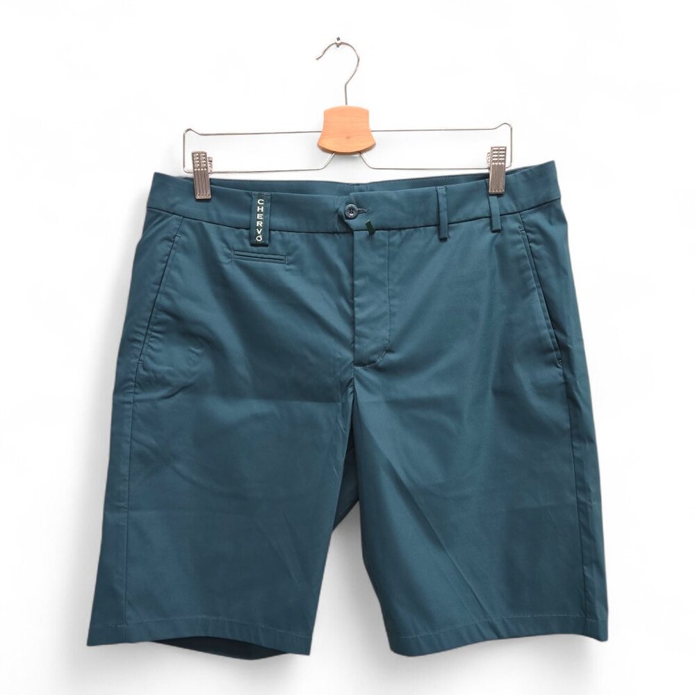 Chervo Men's Bermuda Garcia 100 Solid Golf Shorts Size 36 Green NWT